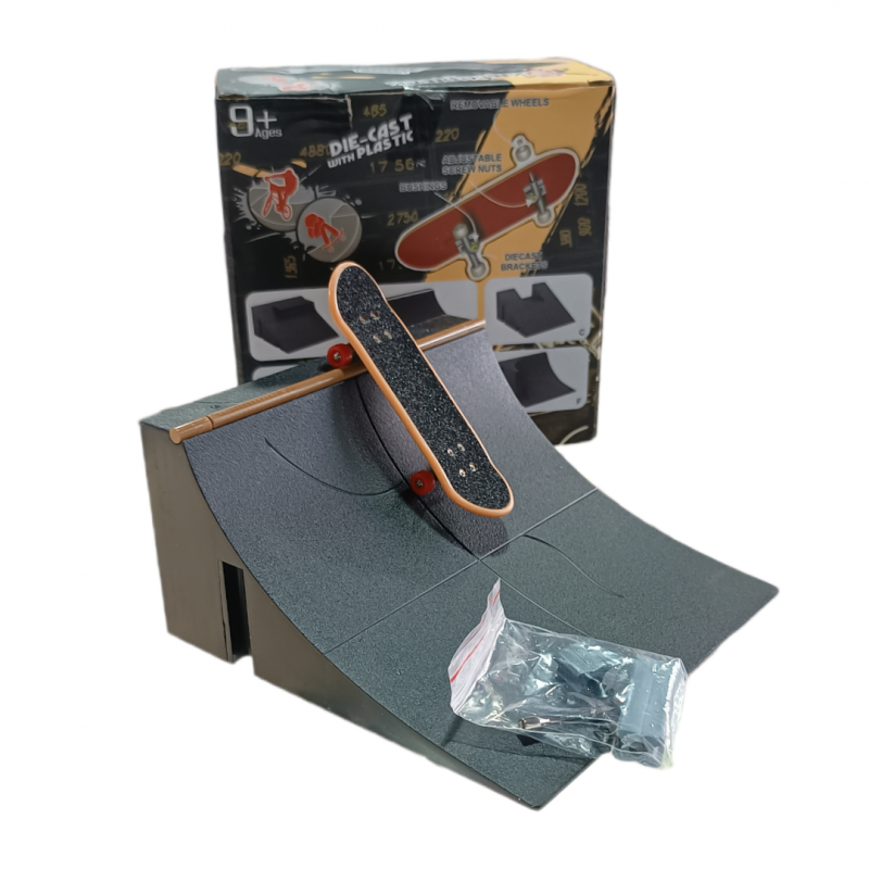 Rampa Fingerboard Skatepark Modelo Quarter Pipe